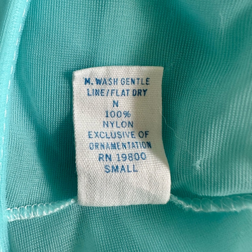Radcliffe Vintage 60s Babydoll Aqua Blue Nylon Negligee Robe Nightie Set Small - Picture 12 of 12